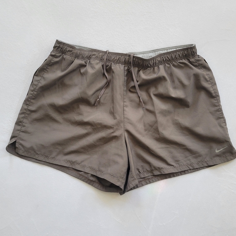 Nike Women's Olive Green/ Brown Athletic Shorts